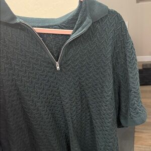 Abercrombie & Fitch Men's Charcoal Zip-Up Sweater